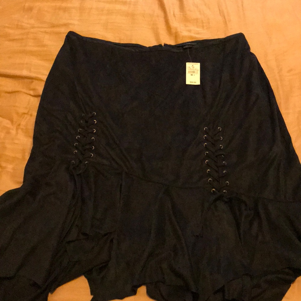 Black polyester skirt
